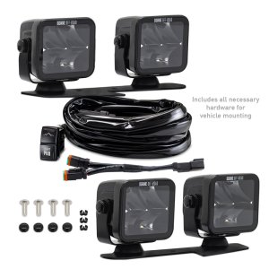 Ford Bronco Light Pods - Ditch - Borne Off-Road - 3x3 Spot Beam, 4-Piece - `21-`27